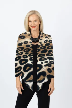 5064 Short Drape Cardi - Wild Animal