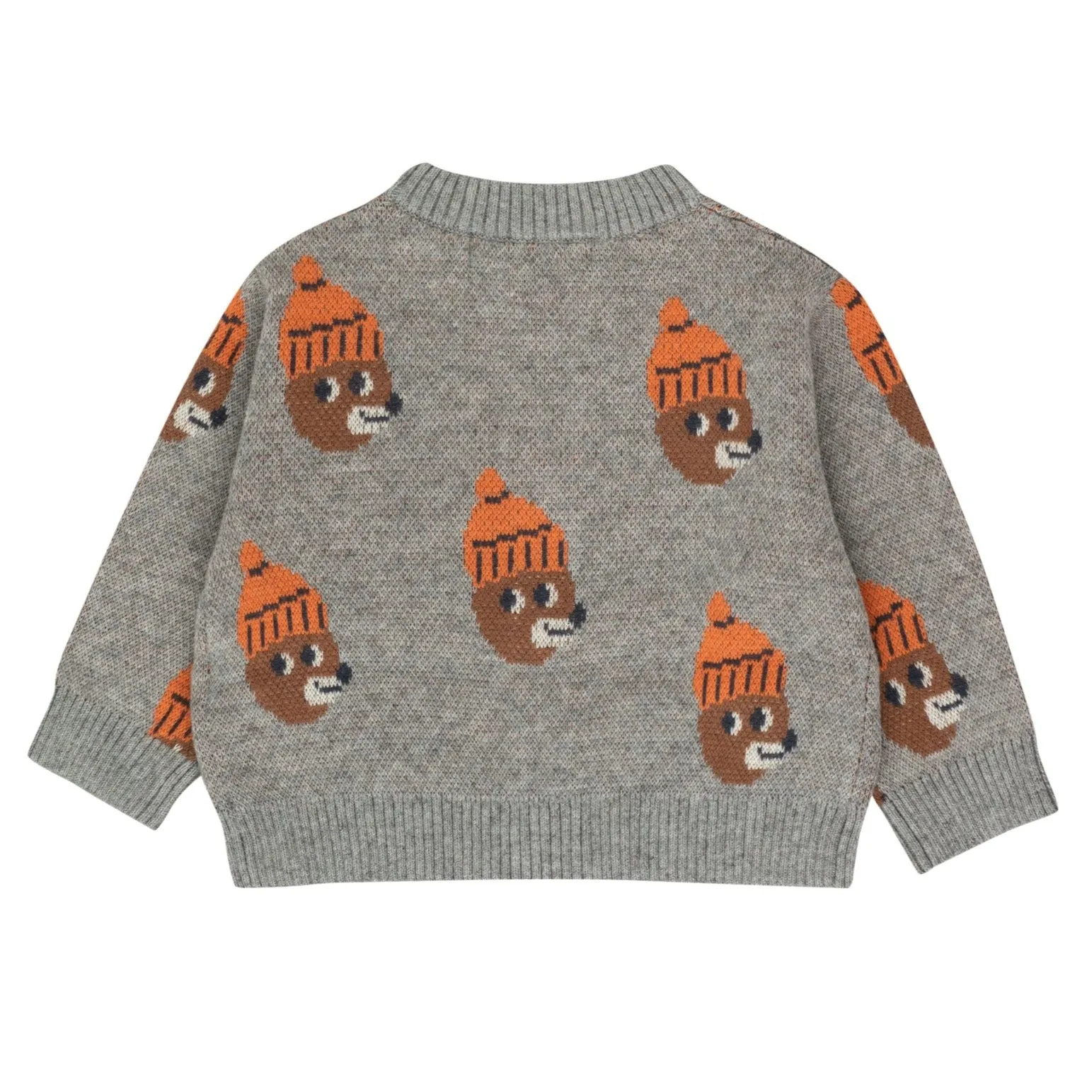 Bears Baby Cardigan Grey Melange