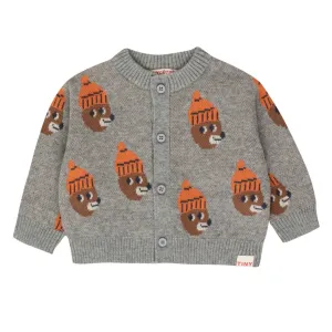 Bears Baby Cardigan Grey Melange