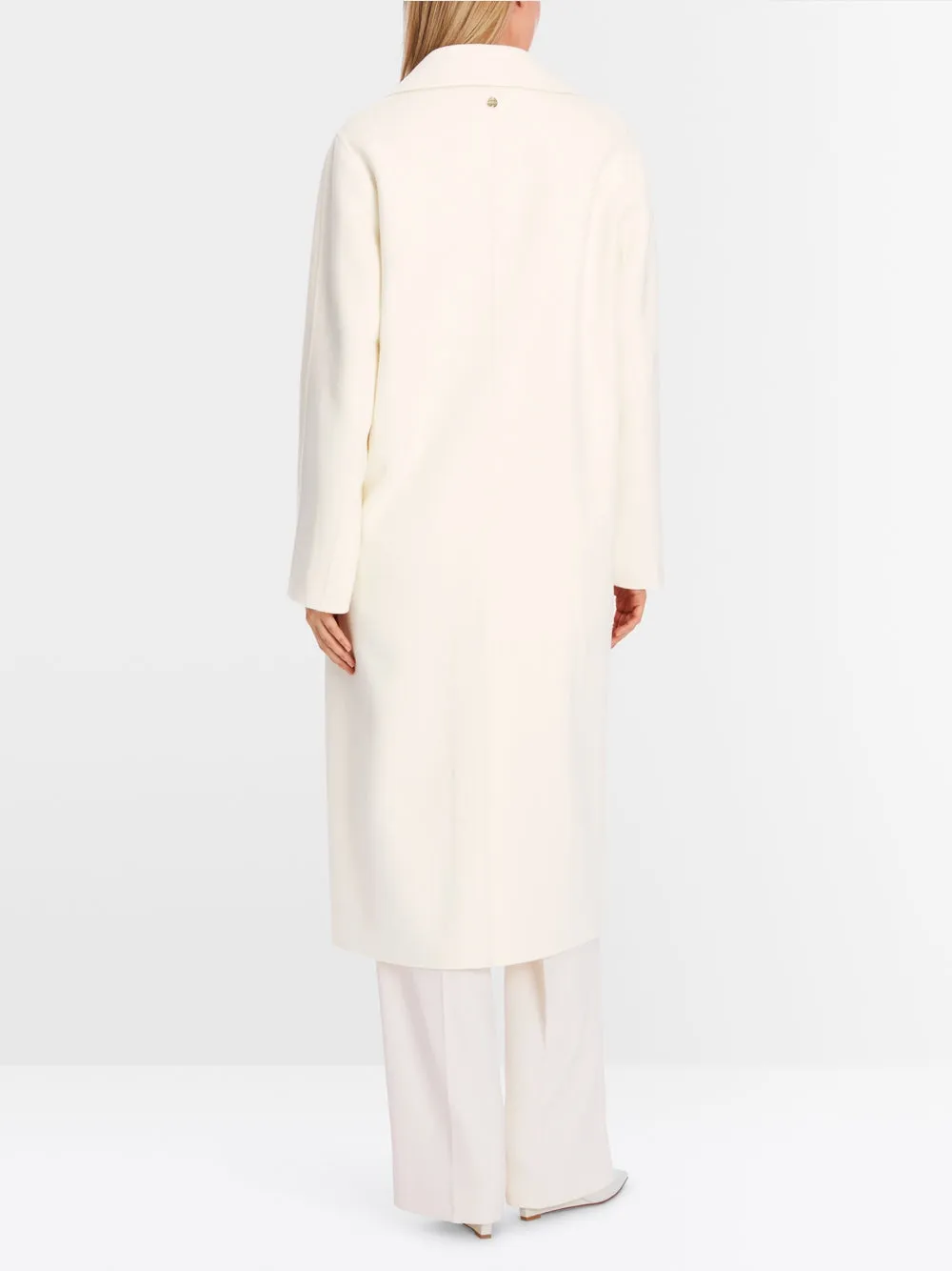 bright ecru wool coat