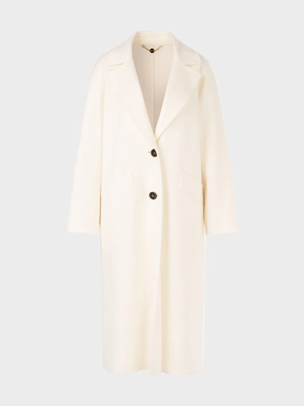 bright ecru wool coat