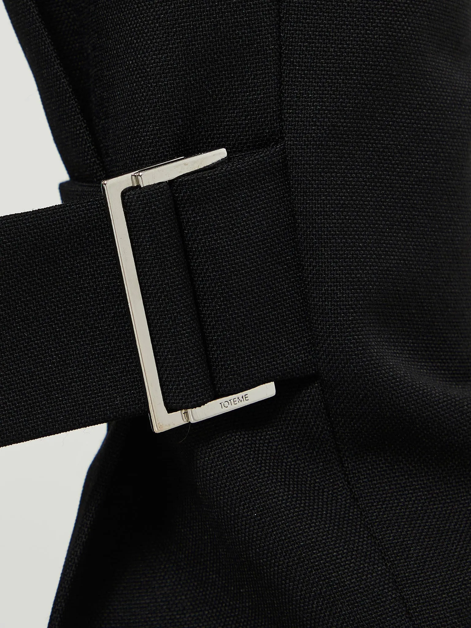 Buckled Slouch Trousers in Black