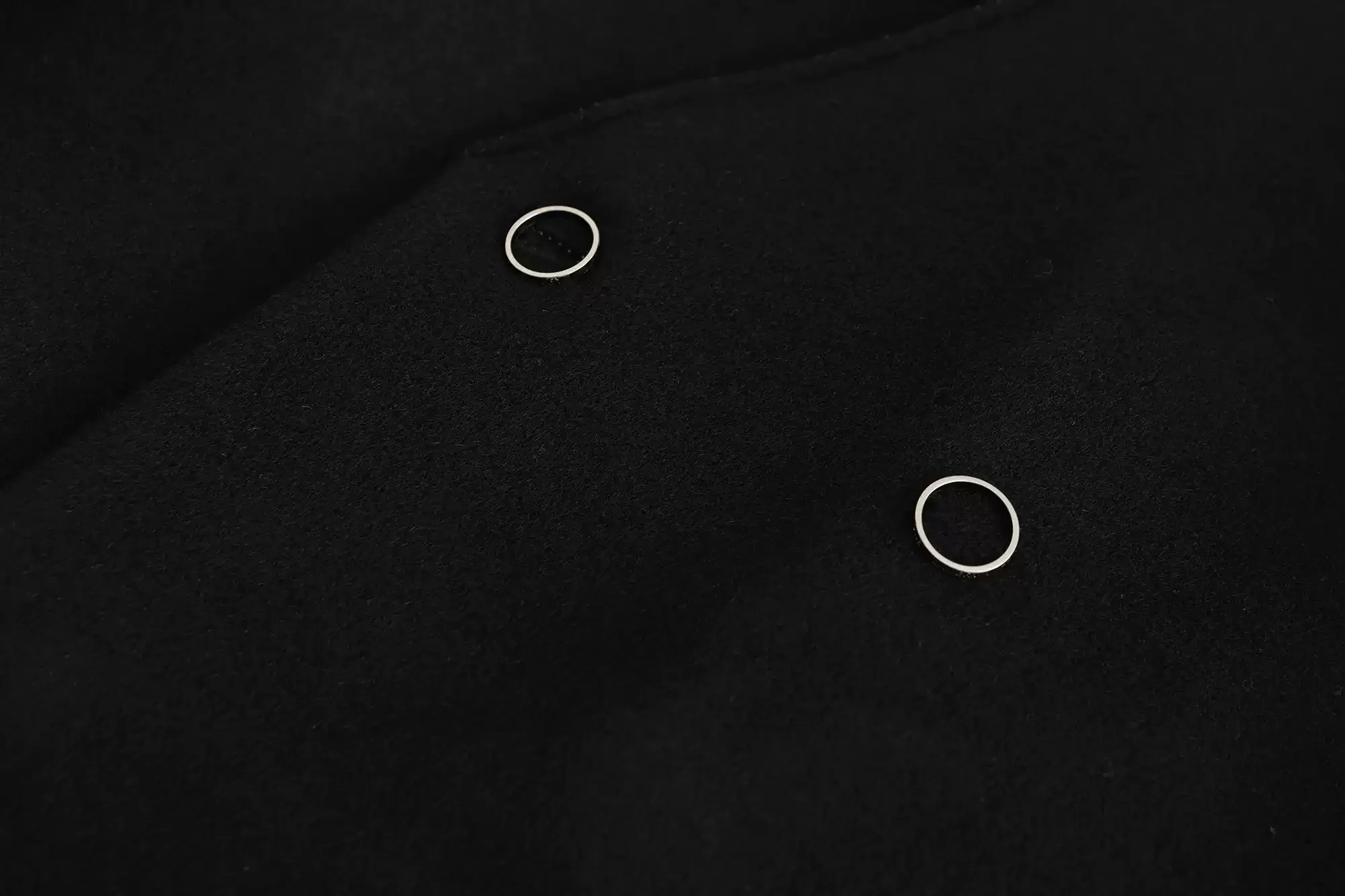 Classic Black Superfine Wool Heavyweight Collarless Coat