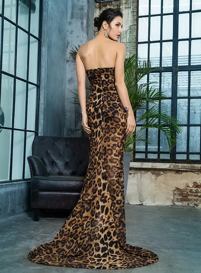 Deep V Neck Cross Chiffon Slim Long Dress