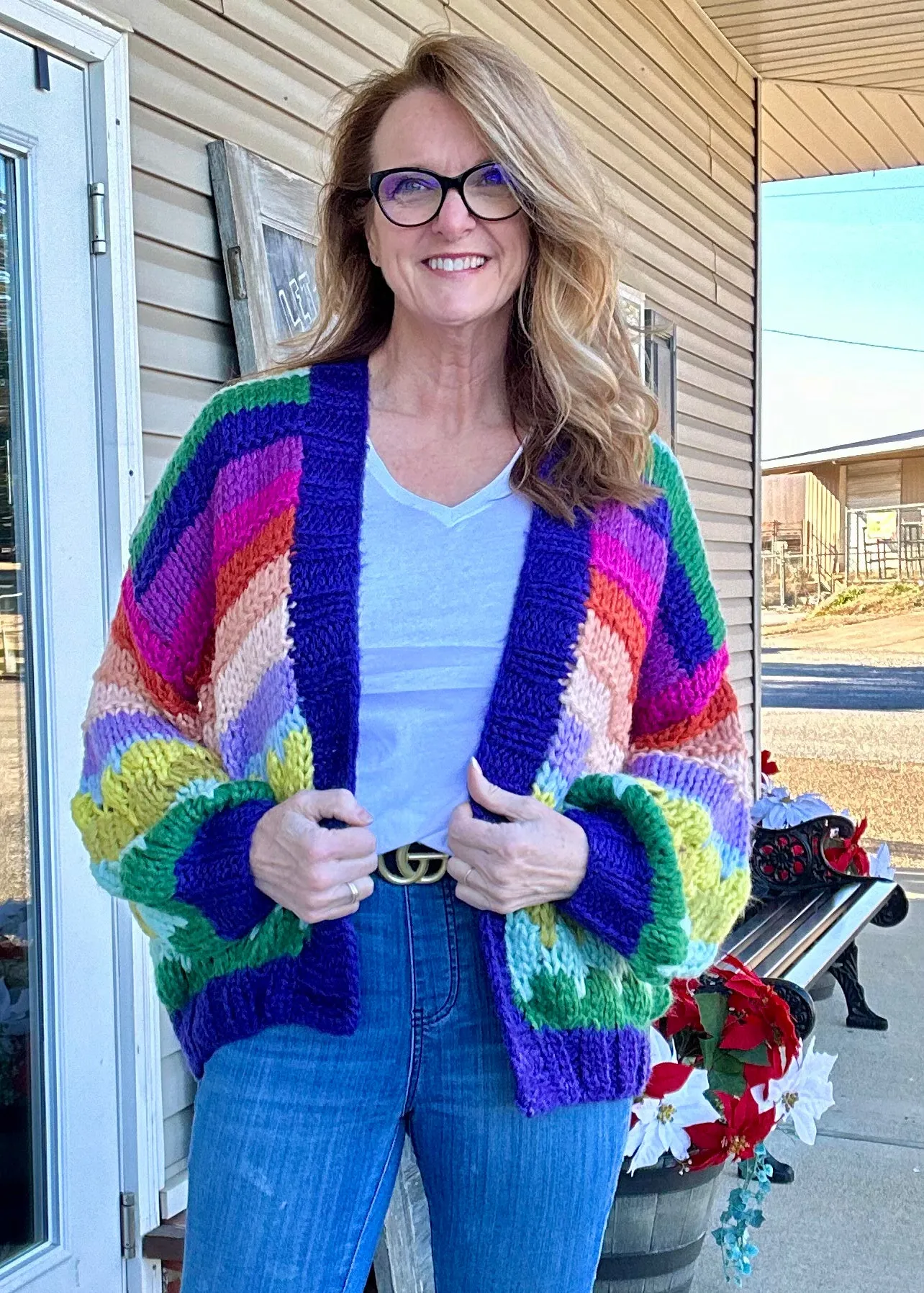 Entro Over The Rainbow Cardigan Sweater