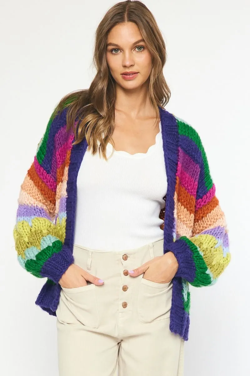 Entro Over The Rainbow Cardigan Sweater