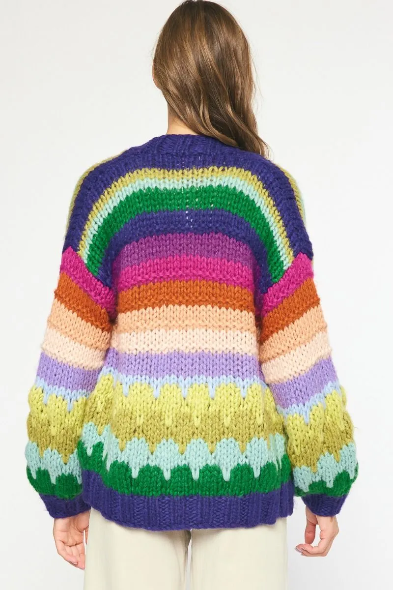 Entro Over The Rainbow Cardigan Sweater