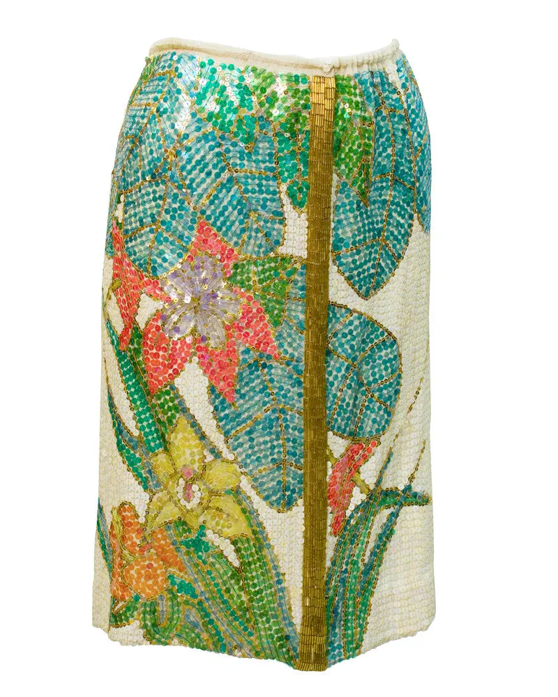 Floral Beaded Evening Suit
