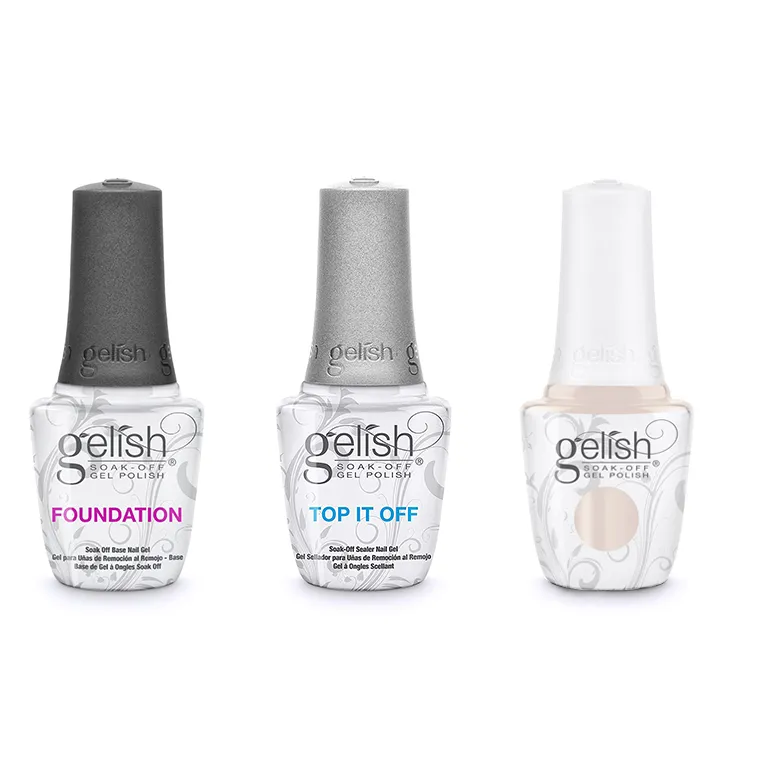Gelish Combo - Base, Top & All American Beauty