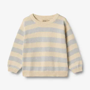 Knit Pullover Morgan - soft blue stripe