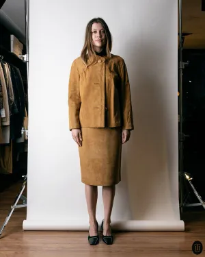 Late 1970s suede suit S