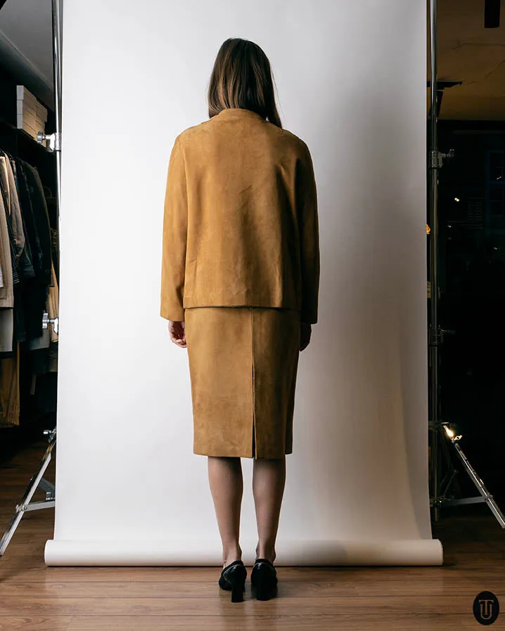 Late 1970s suede suit S