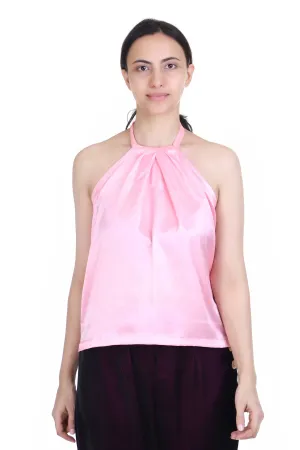 LINNEA SOFT PINK HALTER NECK TOP