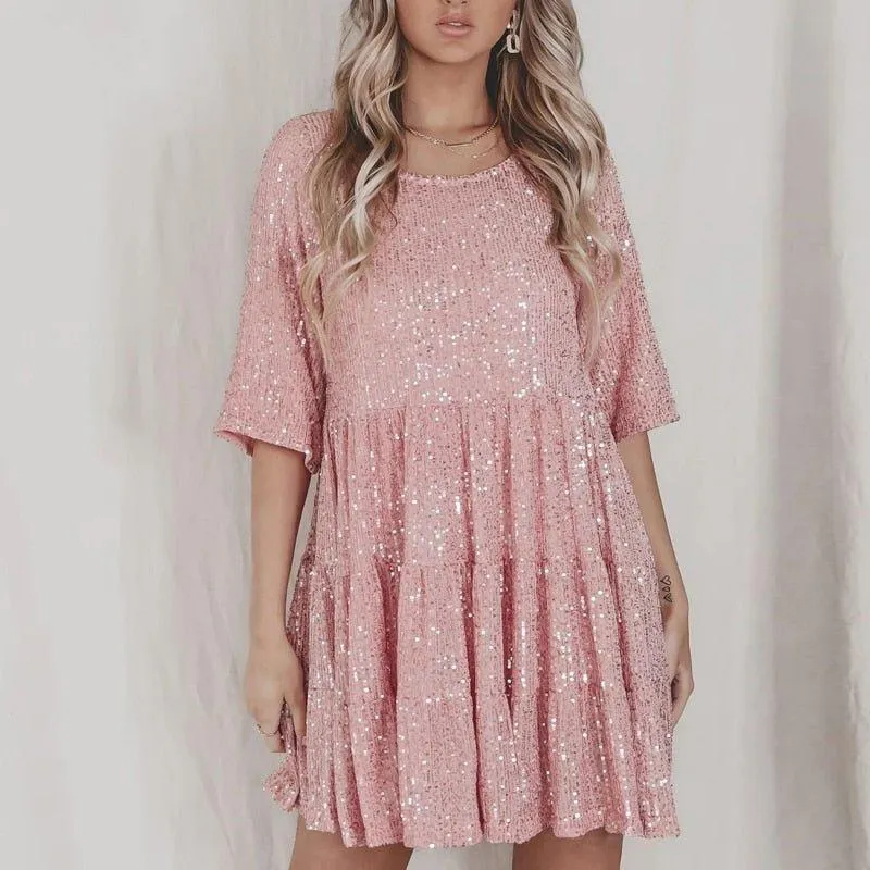 Melrose Elegant Sequin Mini Dress