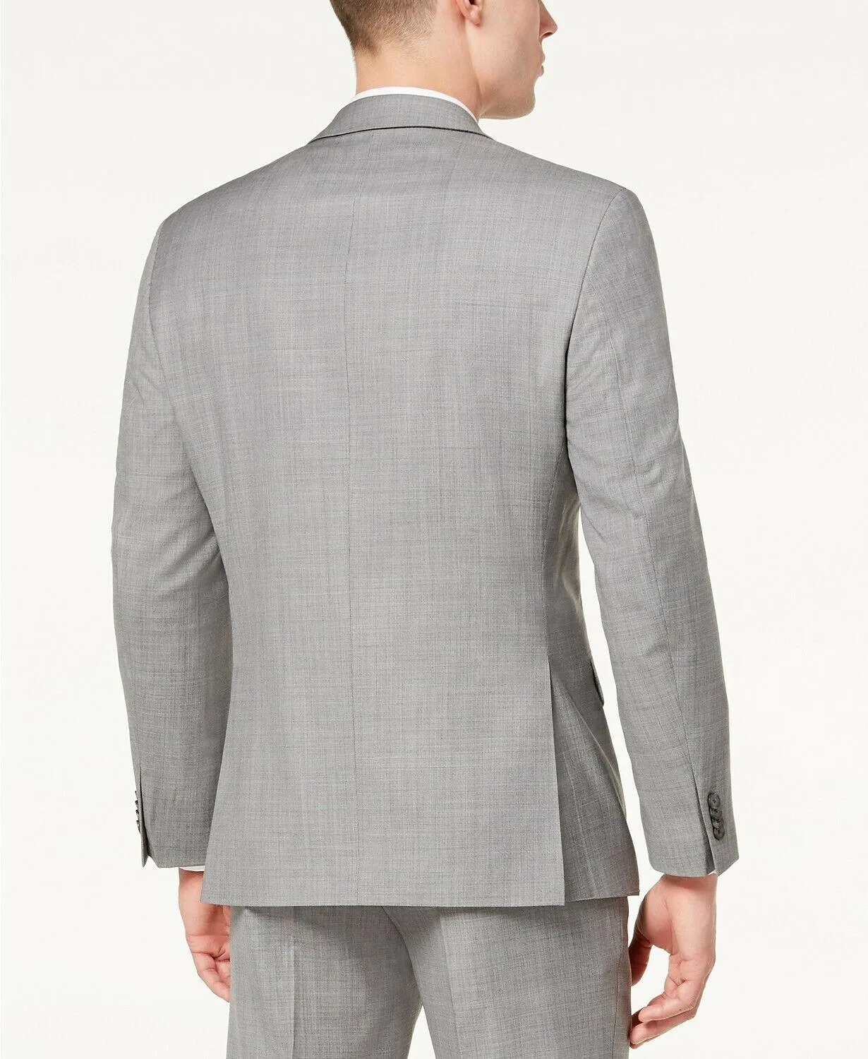 Michael Kors Mens Classic fit Suit Jacket Blazer 44 L Grey Stretch