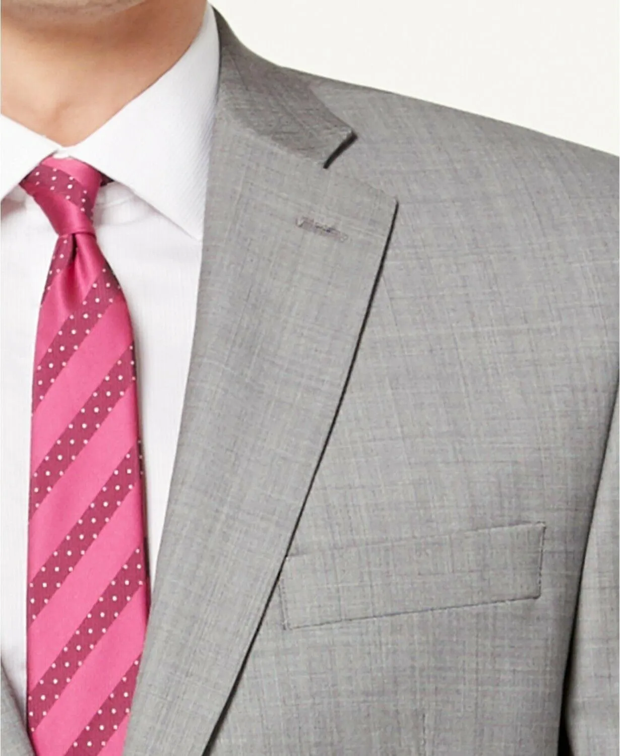 Michael Kors Mens Classic fit Suit Jacket Blazer 44 L Grey Stretch
