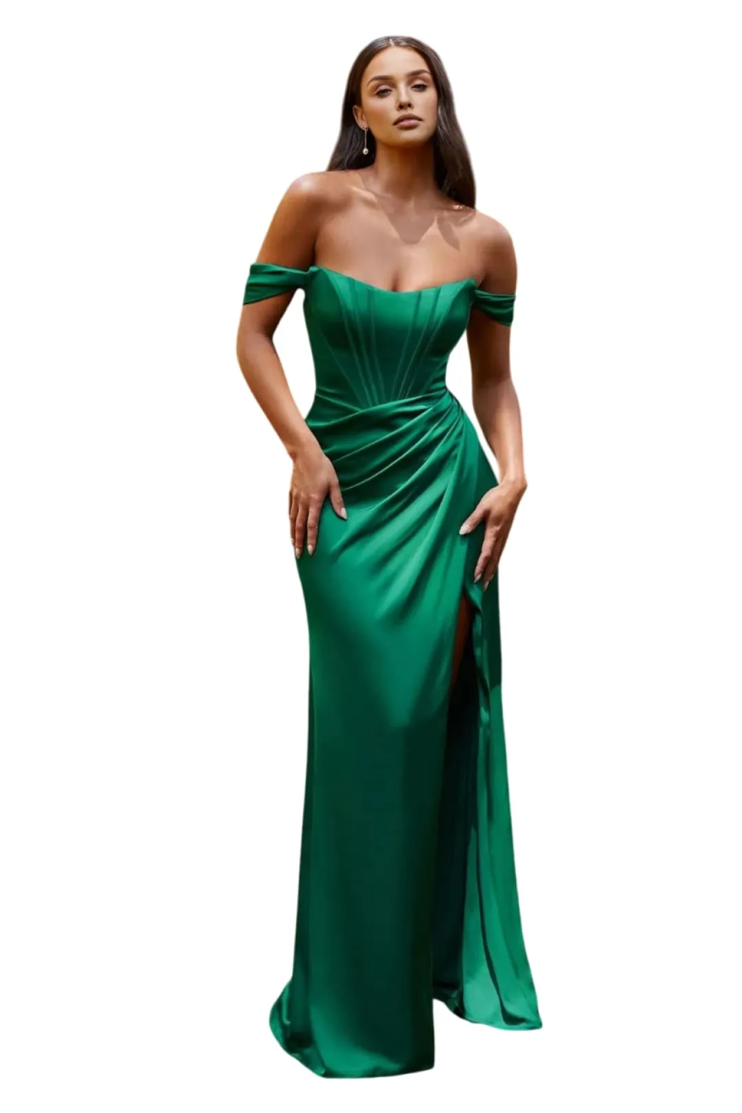 Off-Shoulder Strapless Corset Bridesmaids Gown 2025 Elegant Formal Dress