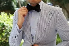 OTAA - bond black velvet self bow tie