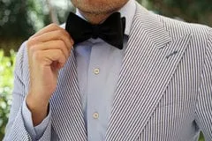 OTAA - bond black velvet self bow tie