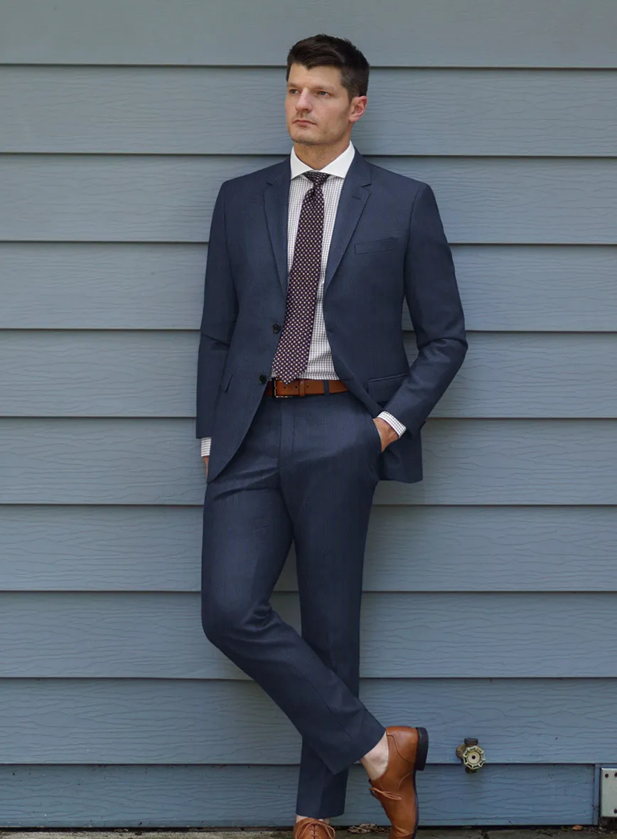 Scabal Londoner Erafin Stripe Blue Wool Suit