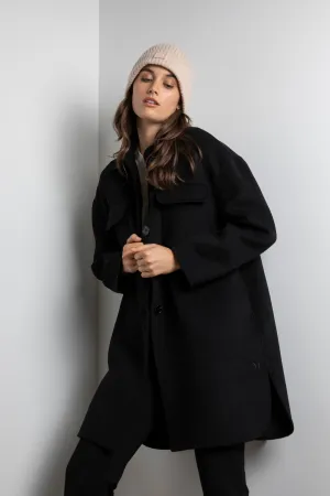 Ultra Longline Coat - Black