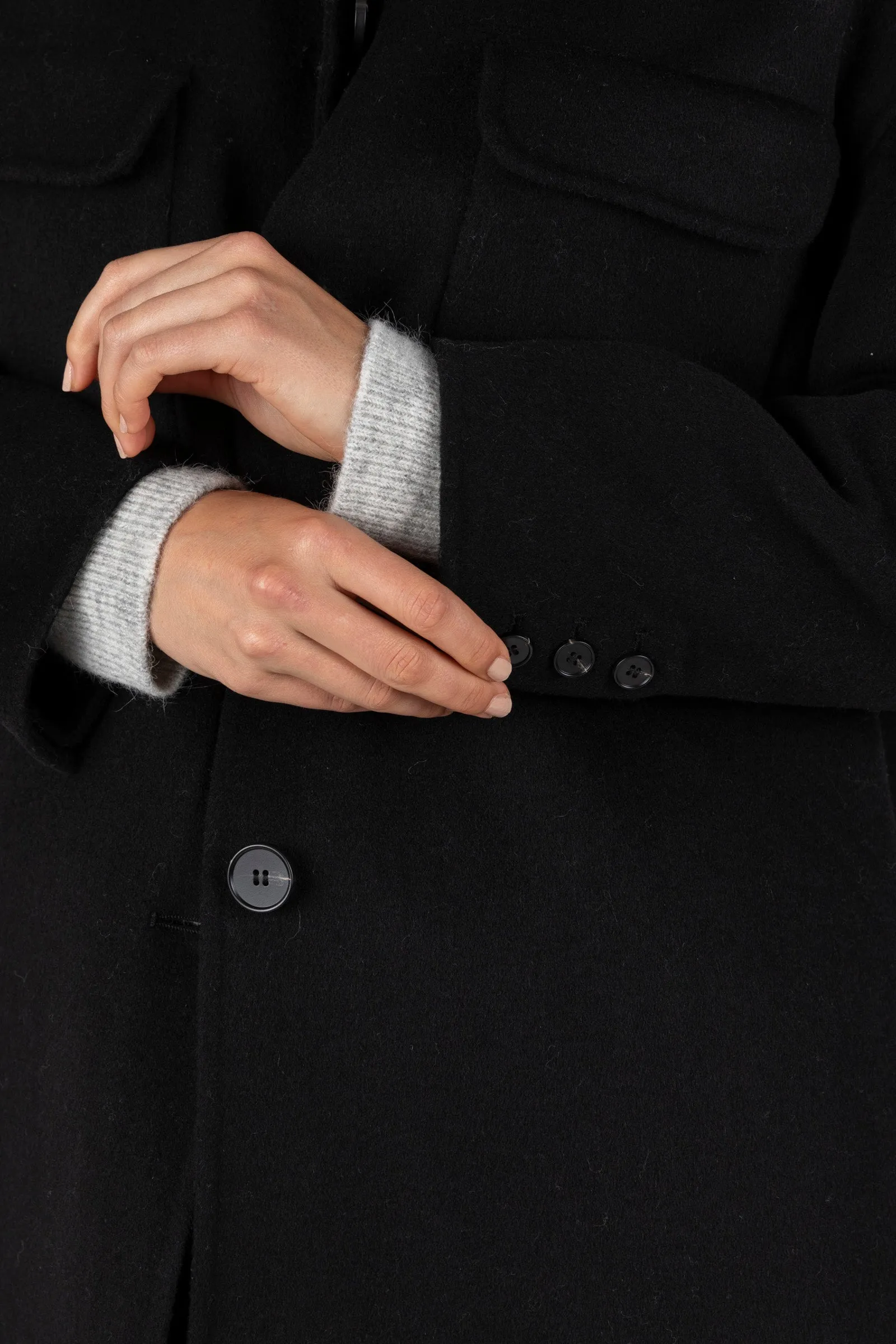 Ultra Longline Coat - Black