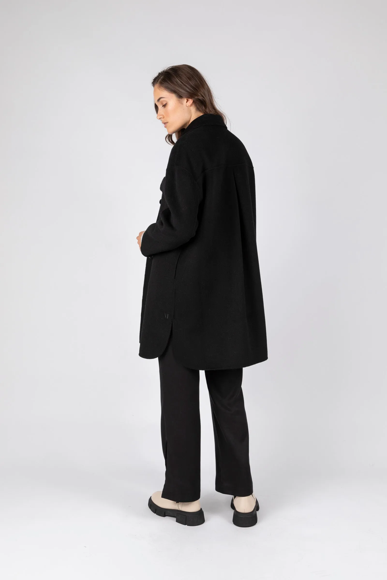 Ultra Longline Coat - Black