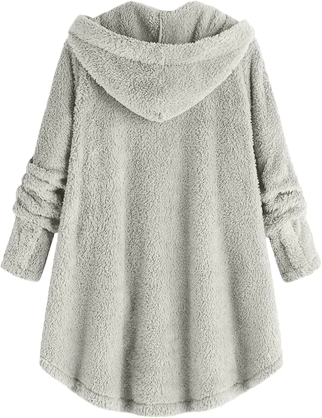 YRAETENM Womens Fuzzy Fleece Sherpa Hoodies Oversized Warm Winter Coats Soft Button down Long Jackets Cardigan with Pockets