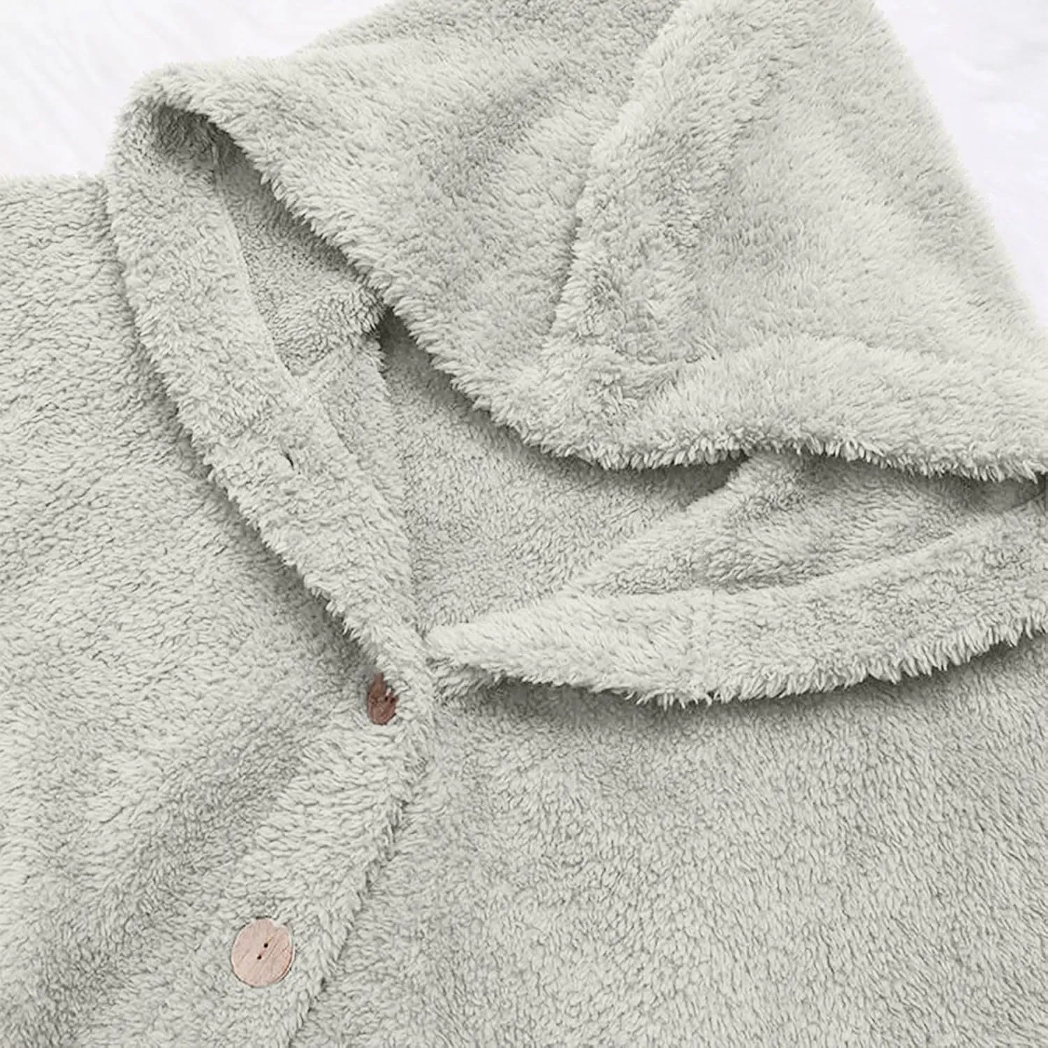 YRAETENM Womens Fuzzy Fleece Sherpa Hoodies Oversized Warm Winter Coats Soft Button down Long Jackets Cardigan with Pockets